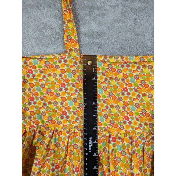 Handmade Sun Dress Size L/XL yellow floral babydoll summer - Picture 4 of 6